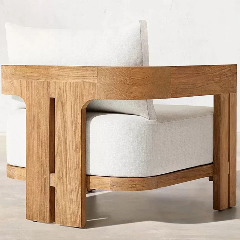 

-Набор садовых диванов из тикового дерева, уличная мебель, патио, деревянные уличные современные водонепроницаемые диваны