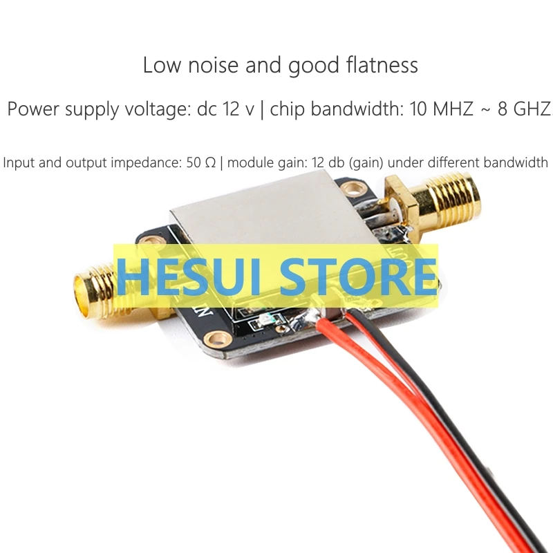 Rf amplifier module low noise amplifier LNA broadband 10M-8GHz gain 12dB