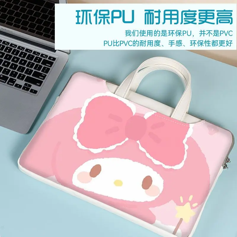 

Sanrio Kuromi My Melody Laptop Bag Cute Large Capacity Tablet Organizer Cartoon Handbag Laptop Case 12in 13in 14in 16in 15in