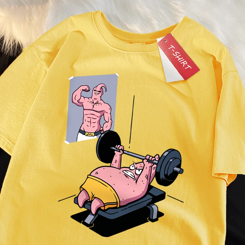 Dragon Ball Majin Buu Majin Buu Woman Tee Shirt Cotton Lovely Tee Shirt Letter Art Tee Clothing Outdoor High-Quality Tops