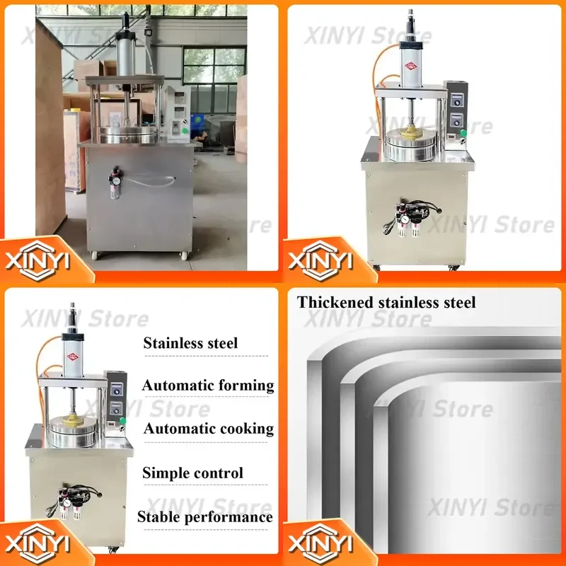 Commercial 20cm Tortilla Press Roti Chapati Crepe Maker Round Flatbread Grilling Machine for Mexican Food