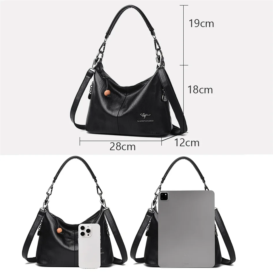 Luxury Handbags Women Bags Designer High-quality Leather Shoulder Bags for Women 2024 Casual Solid Color Purse and Handbags Sac