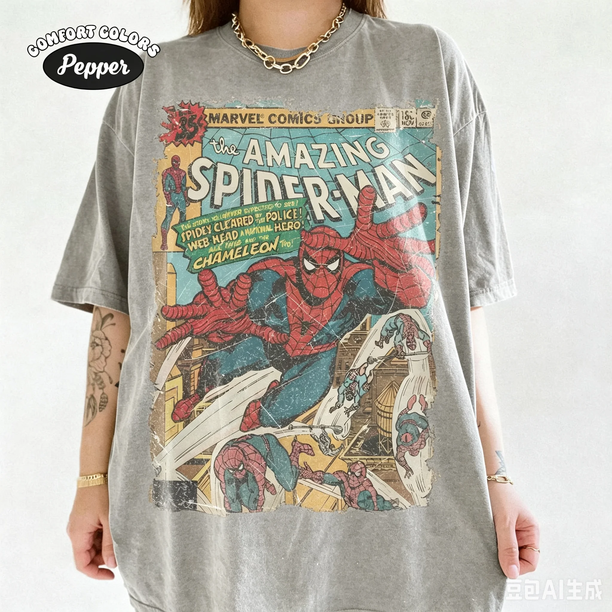 2026 New Movie Spider-Man Brand New Day Tom Holland Retro Print T Shirt Men Women Y2K Harajuku Loose Casual Tee Street Fashion