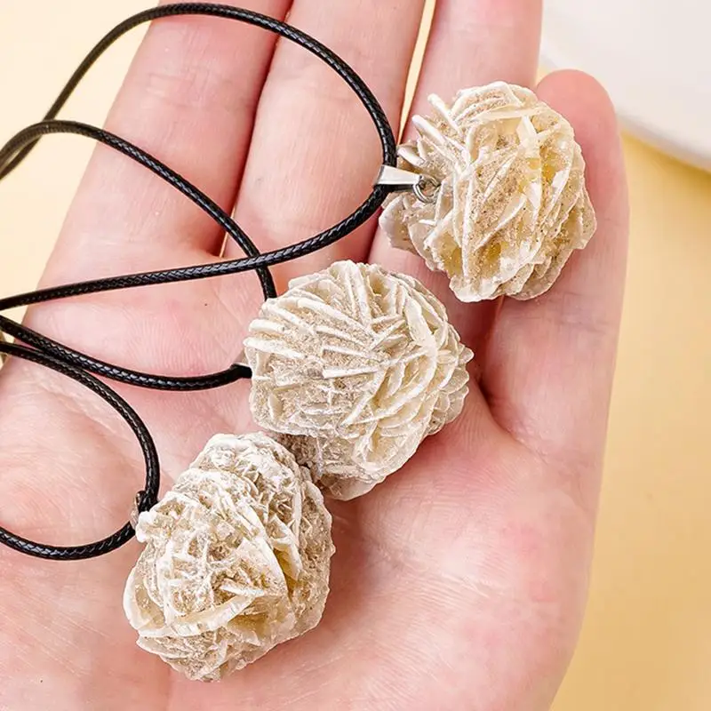 Crystal Pendant Necklace Desert Rose Crystal Necklace Crystal Pendant Jewelry Necklace Crystal Jewelry Retro Necklace For Women