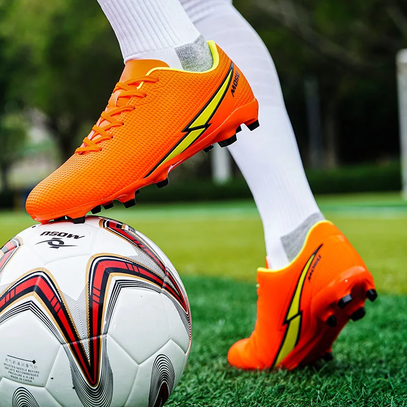 Zapatillas de fútbol exclusivas para hombre con tachuelas largas para antideslizantes, resistentes al desgaste, transpirables y que absorben el sudor, adecuadas para el fútbol