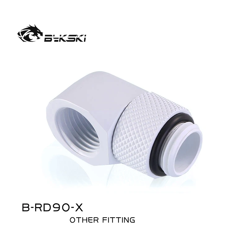 Bykski B-RD90-X,G1/4'' 90 Degree Rotary Hard Tube Fittings,Female-Male PC Water Cooling Connector Adapter Multi Colors