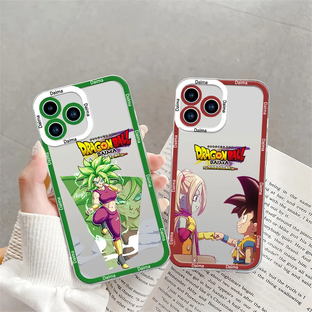 Anime D-Dragon B-Ball D-DAIMA Phone Case for Samsung S24 S23 S22 S21 A55 A54 A35 FE PLUS ULTRA Transparent Bezel Shell