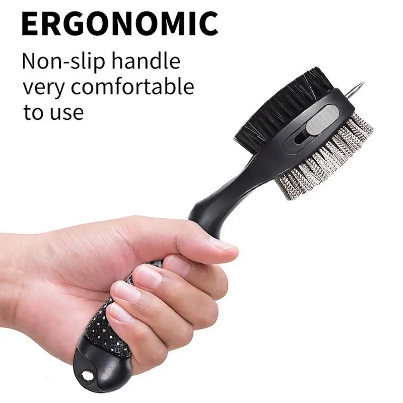 

Golf club cleaning brush Multi-function golf ball groove cleaning brush Golf cleaning brush with carabiner Golf tools Brush