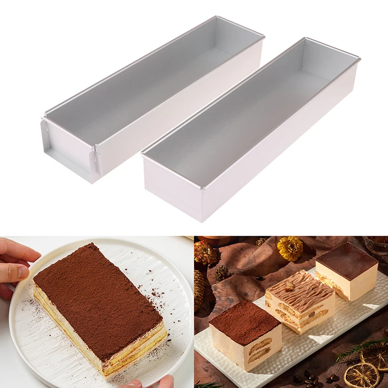 Professional Aluminium Alloy Loaf Bread Mold Long Cake Tiramisu Pan Activity Edge Durable Flat Toast Mold Home