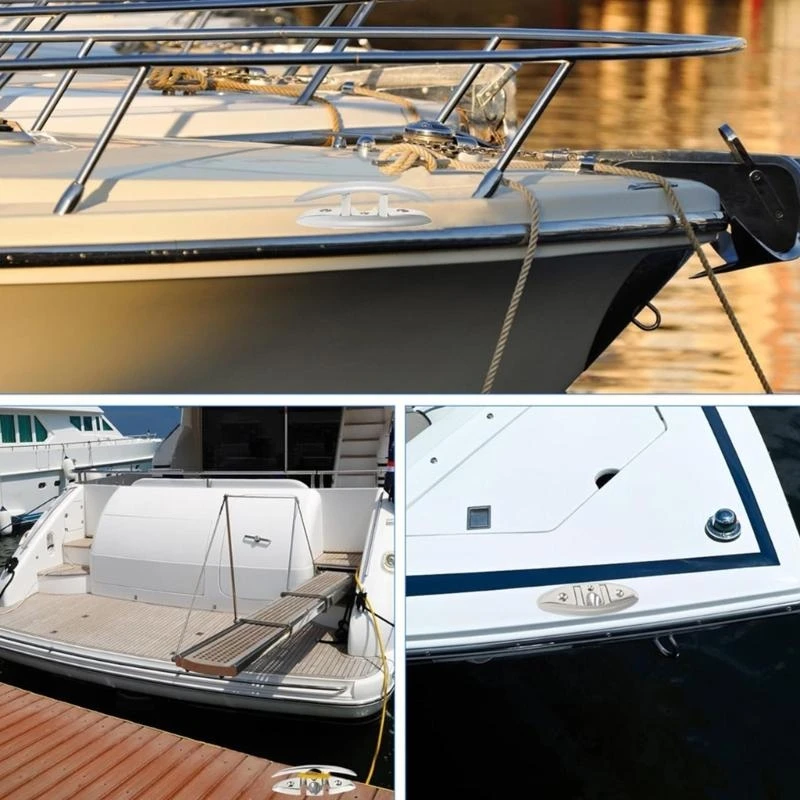 

Marine Grade Steel Retractable Bollard Space Efficient Folding for Small Yachts Anti Slip Polished Surfaces Installation D7YA