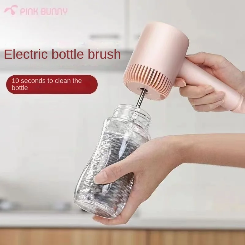 Electric Washing Cup Brush Pacifier Brush Household Cup Brush Water Cup Kettle Brush Descaling Electric Cleaning Brush Set