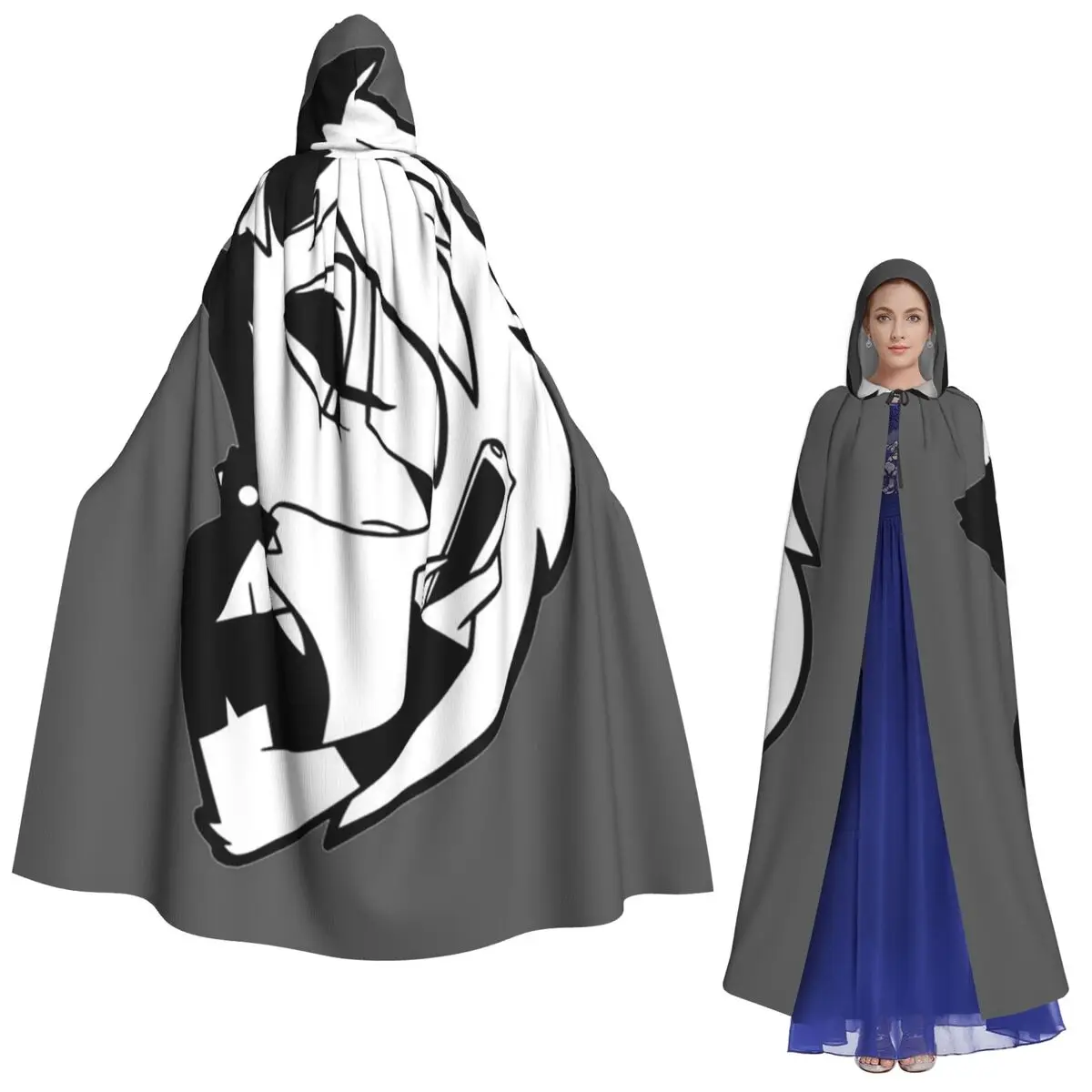 

Helluva Boss Loona Long Hooded Cloak Witch Medieval Costume Cosplay Cape HalloweenVampire Adult Unisex