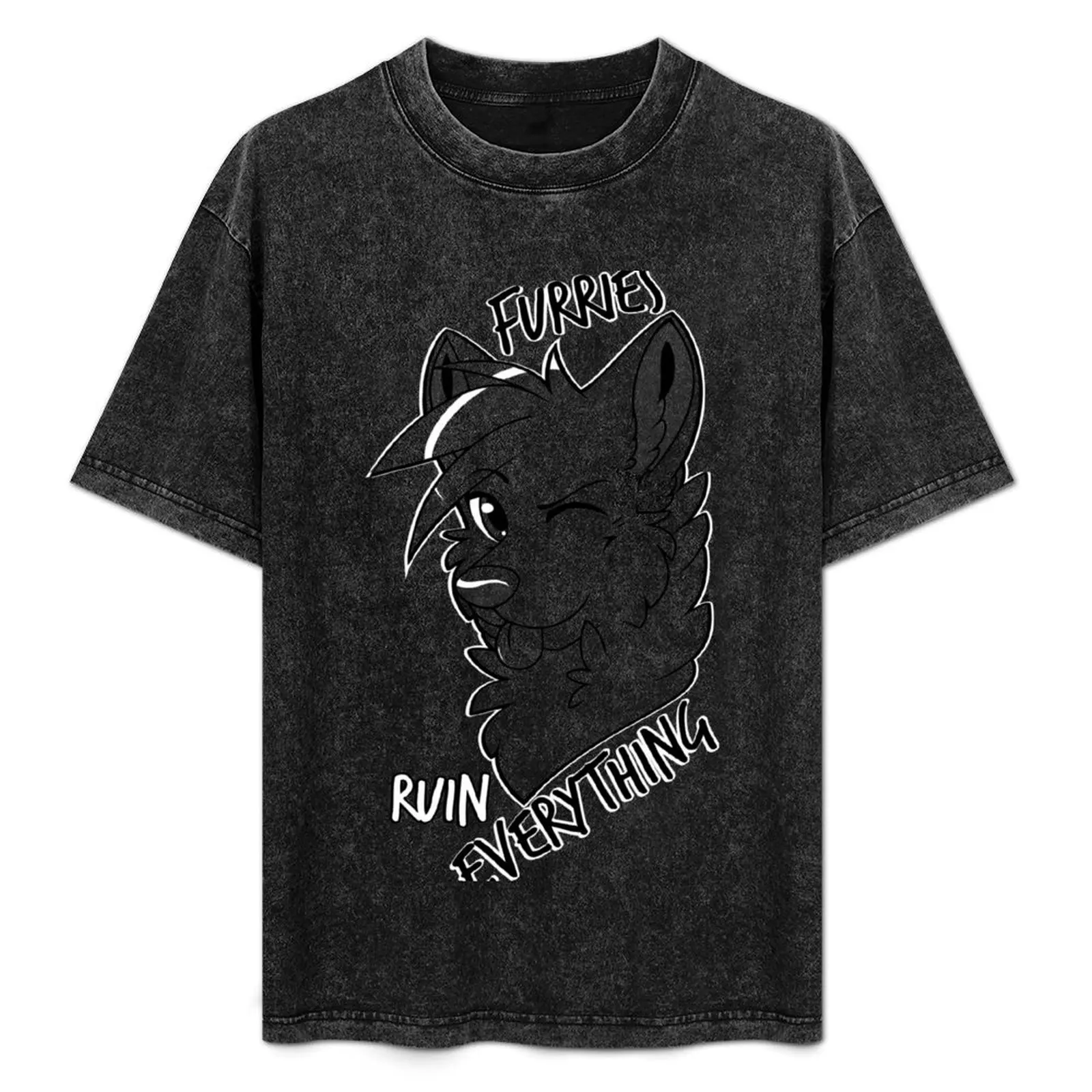 

Furries ruin everything T-Shirt Durable Work Wear T-Shirt