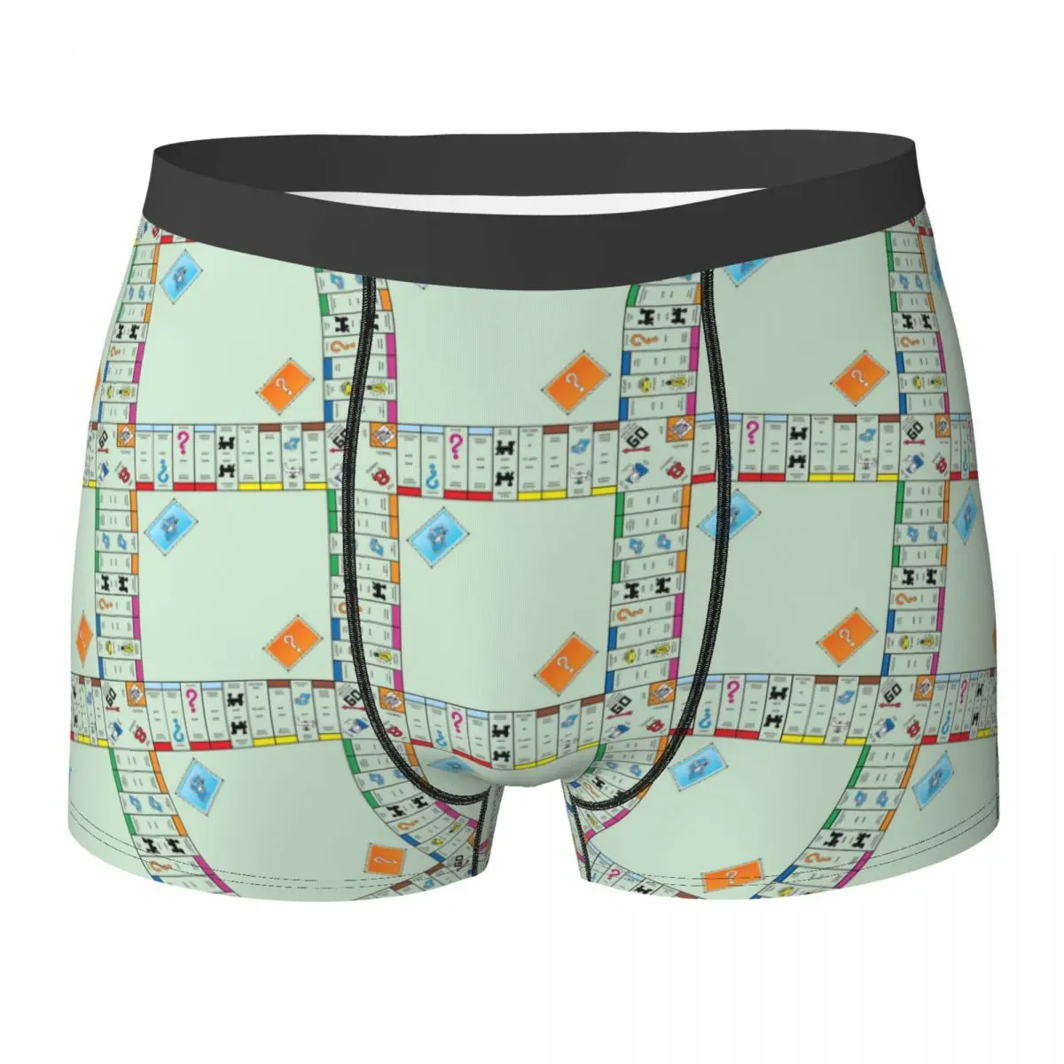 Boxer Underpants Shorts Board Game Board- Monopoly Panties Men Ventilate Underwear for Homme Man Boyfriend Gift