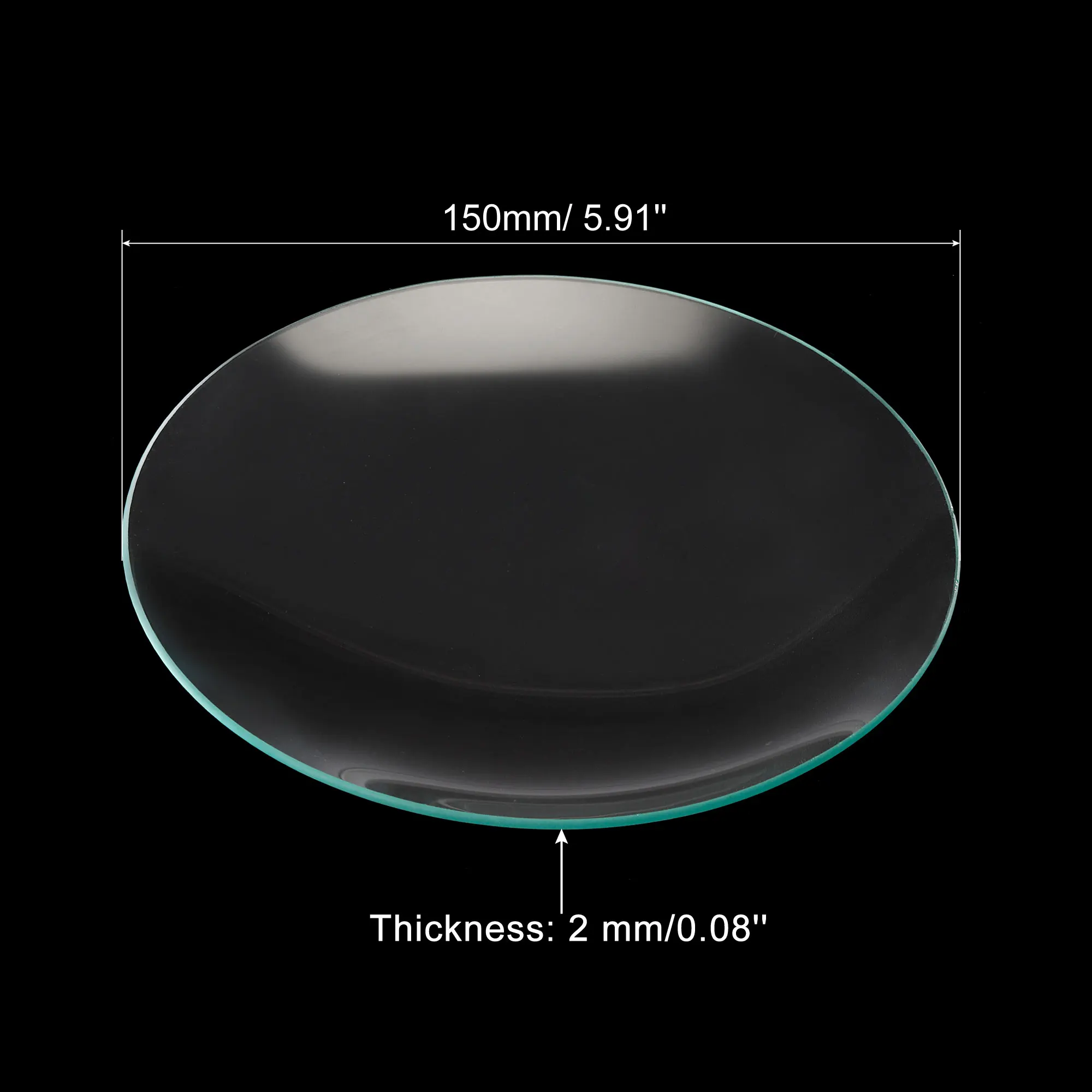 1/3Pcs 150mm Diameter Watch Glass Beaker Cover Smooth Edges Chamfered Arc Laboratory Watch Glass Surface Disk Evaporating Dish