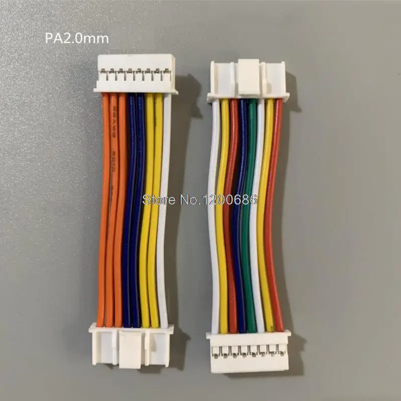 50CM 24AWG 500MM PA2.0 PA 2.0 pitch 2P/3P/4P/5P/6P/7P/8 pin harness cable 2.0MM pitch double head customization made