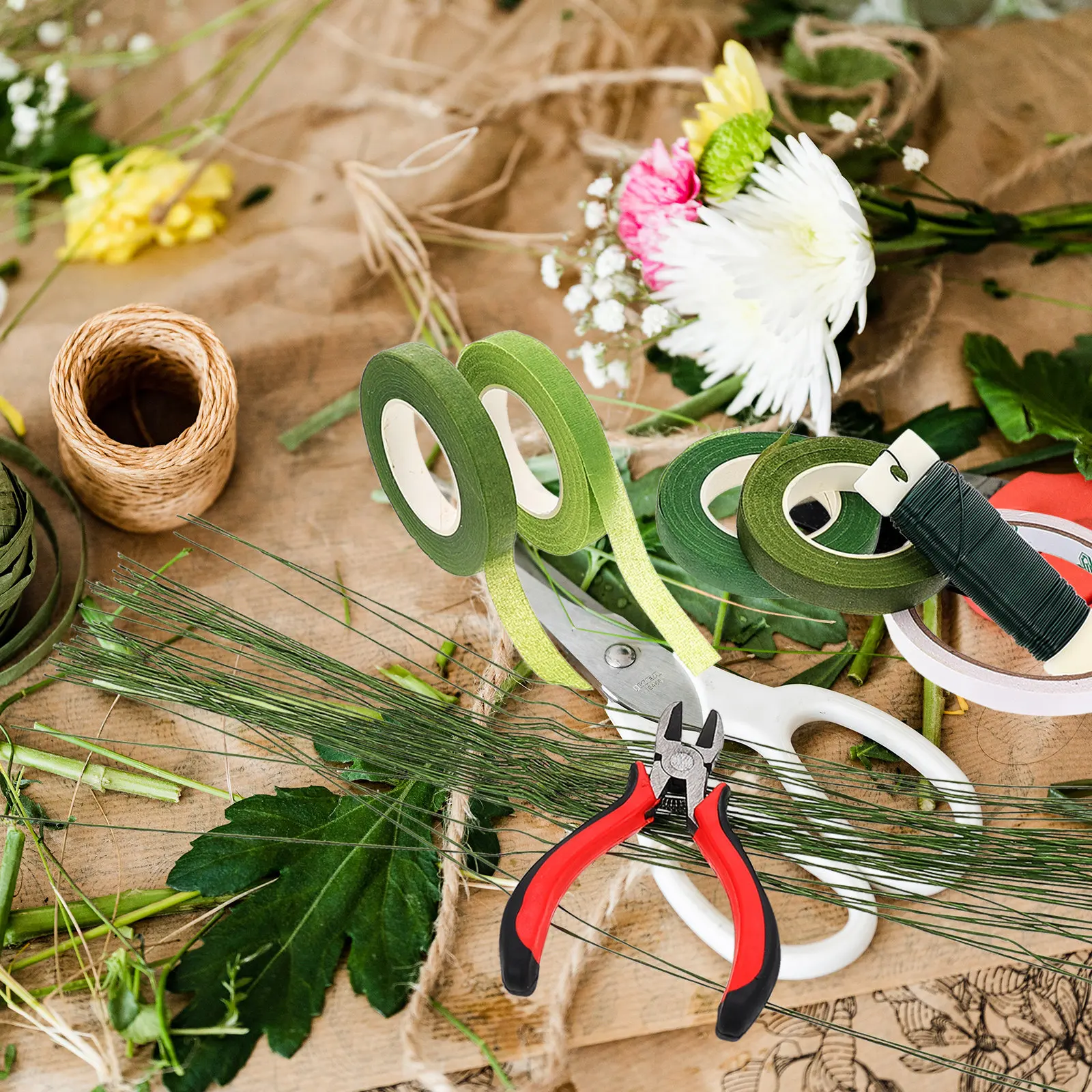 1set-green-florist-wire-stems-with-leaf-tape-for-handmade-flower-wires-diy-bouquet-decoration-wedding-home-decor-craft-supplies