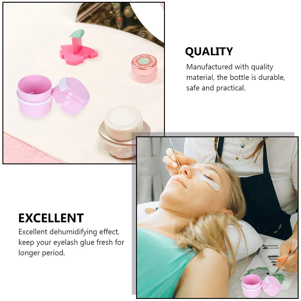2 個まつげ接着剤収納ボックス大容量除湿プレストップデザインまつげエクステンション接着剤オーガナイザージャーコンテナ