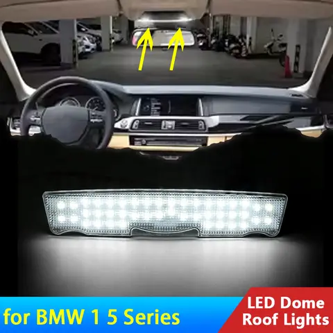 LED 돔 지붕 조명, BMW 5 시리즈 F10 F11 1 시리즈 F20 F21 X3 F25 X4 F26 용 액세서리, 전면 후면 흰색 천장 돔 조명
