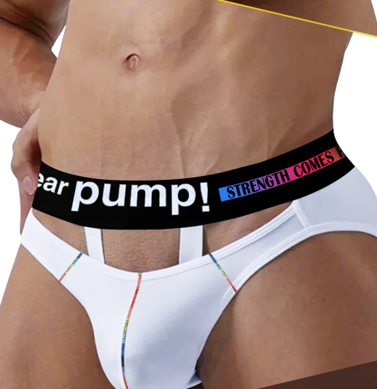 1 PCS Calzoncillos con Tirantes y Bolsa Convexa Transpirable de Modal para Hombre, Cintura Elástica con Estampado de Letras en Contraste, Ropa Interior Diaria de Verano