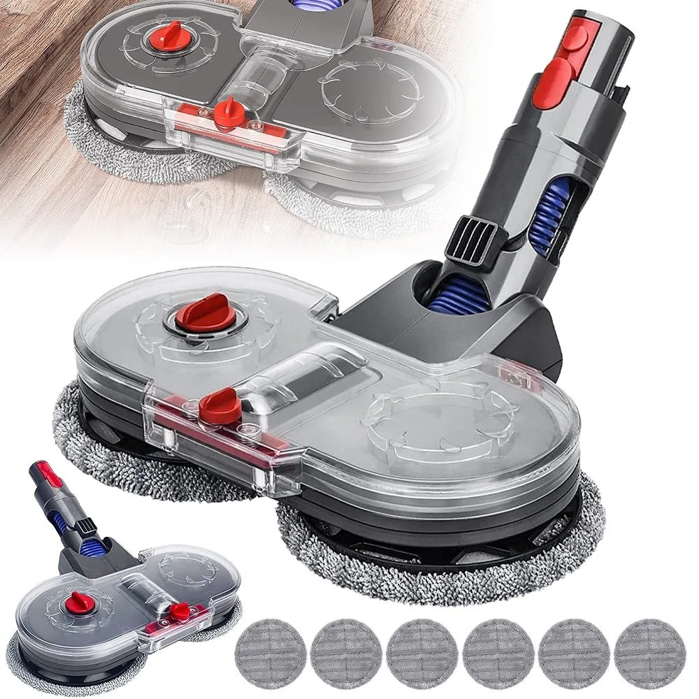 Elektrischer Wischaufsatz mit Wassertank und Wischtuch – Kompatibel mit Dyson Staubsaugern |   2-in-1 Wisch- und Sauggerät für Hartböden, Fliesen & Laminat |   Sprühfunktion, einstellbarer Wasserfluss
