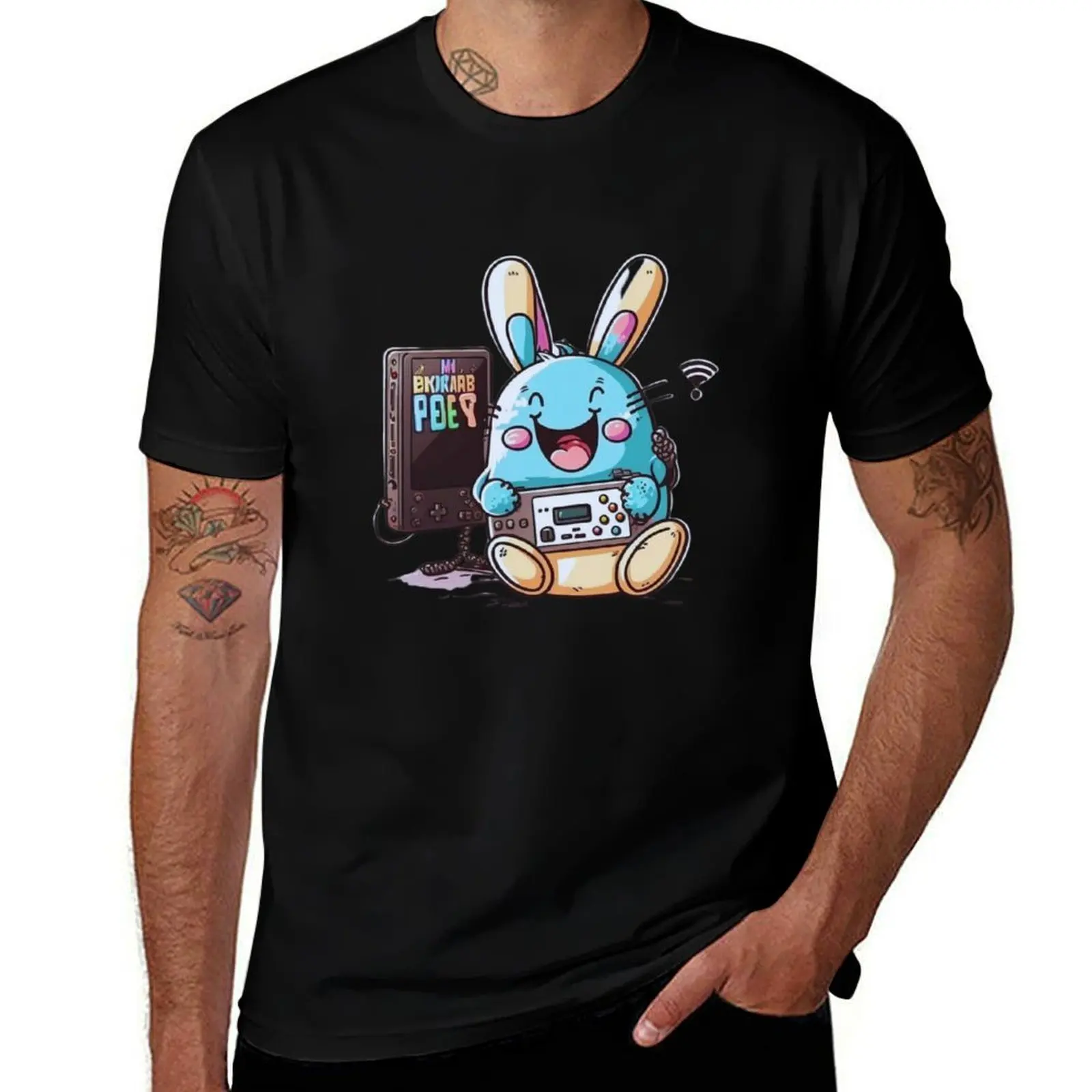 

Happy Easter Day Bunny Egg Funny Boys Girls Kids Gamer T-Shirt heavyweights man t shirt Short sleeve tee men