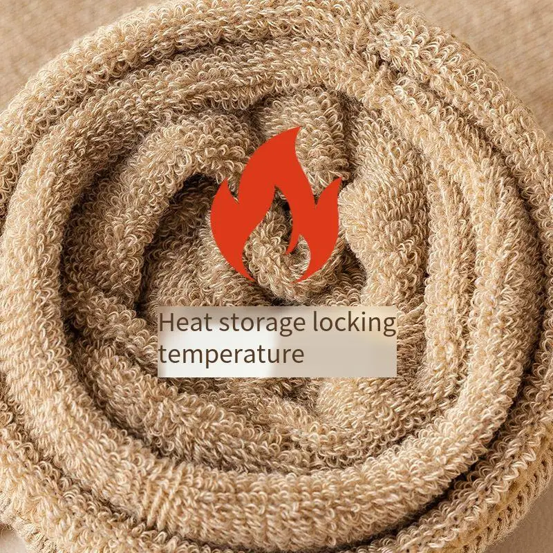 2 Pair Winter Men's Terry Knee Socks Thick Warm Harajuku  High Quality Long Cotton Socks Soft Casual Business Socks Man