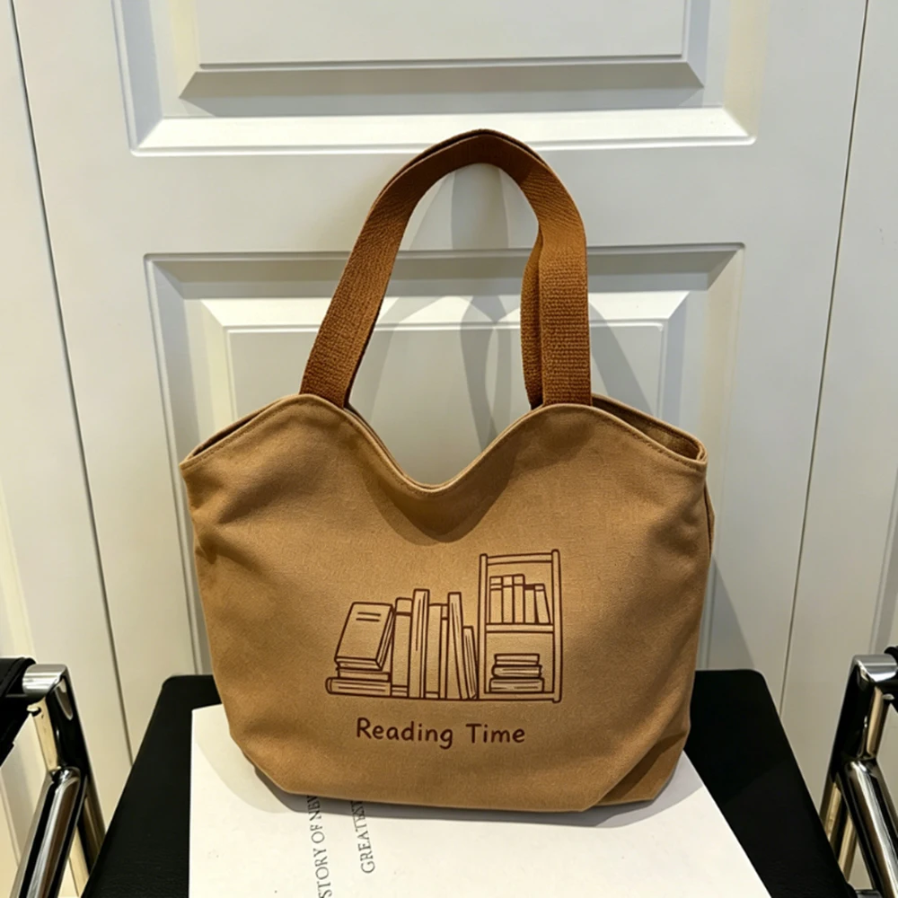 

Personalized Canvas Tote Bag Custom Funny Text Print Handbag Large Capacity Shoulder Bag For School And Commuting