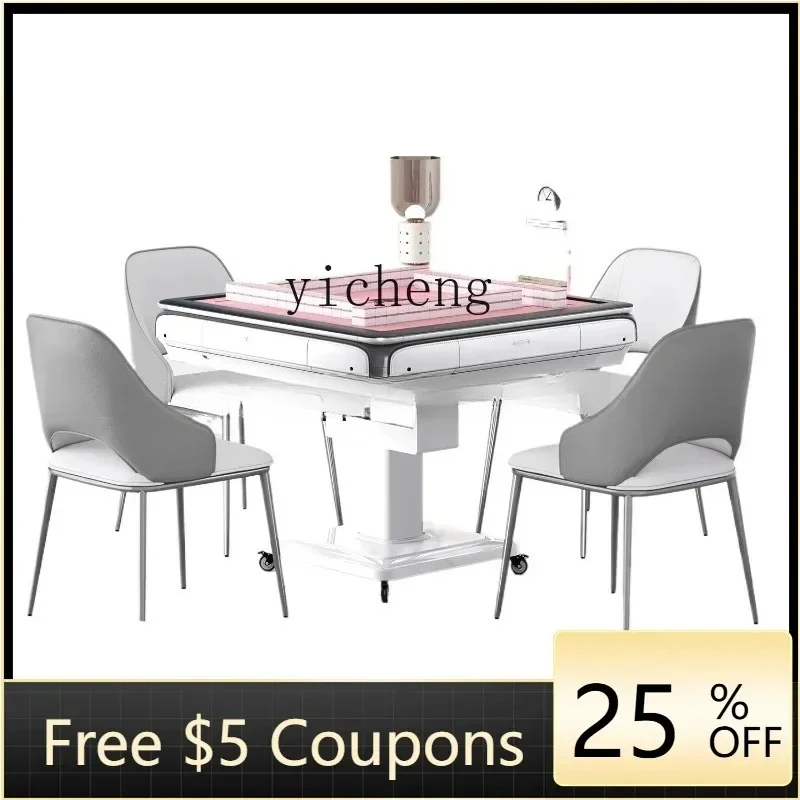 

W-26 automatic pink mahjong machine household ultra-quiet outdoor dining table dual-purpose folding model