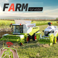 Remote control corn harvester agricultural machinery  simulation spray charging tractor children's electric engineering vehicle