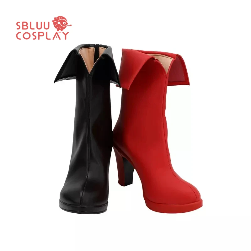 SBluuCosplay Clown Girl Scarpe Cosplay Scarpe da donna per feste di Halloween Stivali su misura