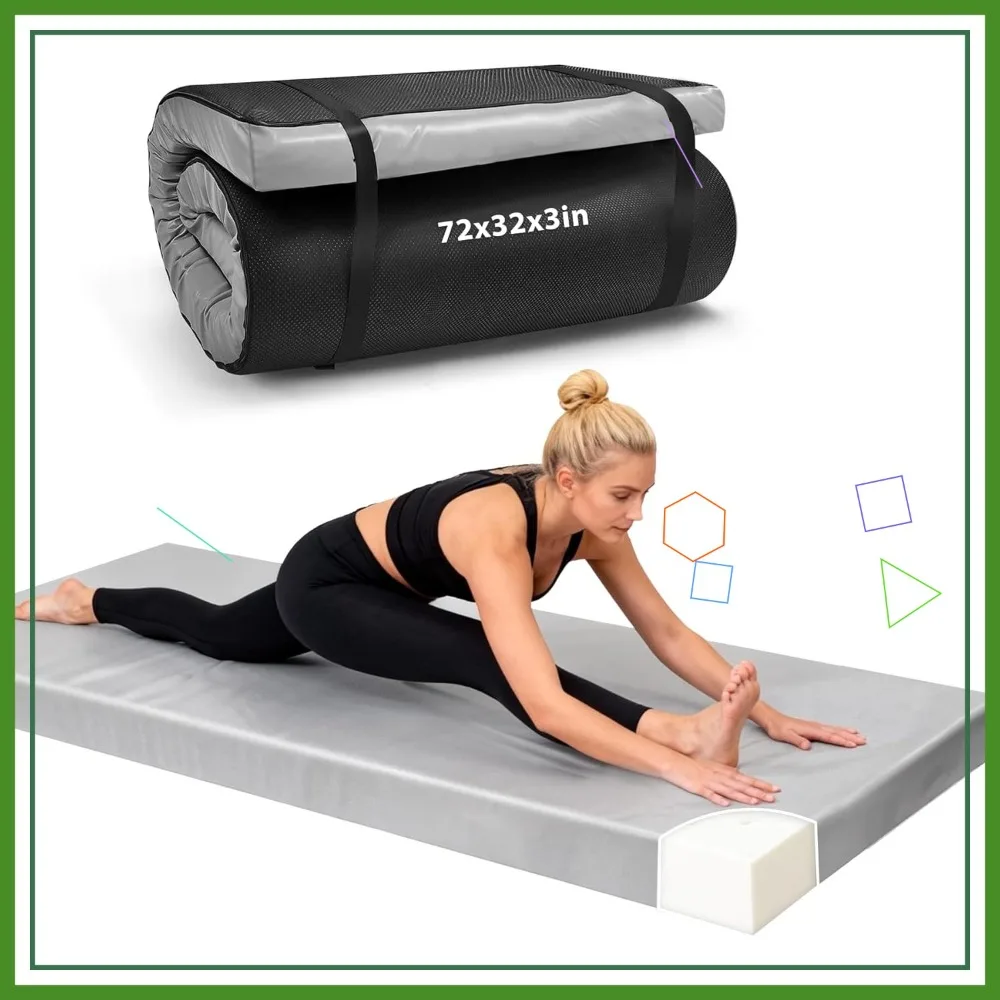 

72x32x3 Inch Extra Thick Yoga Mat, Non-Slip Exercise Mat for Pilates, Stretching, Gym