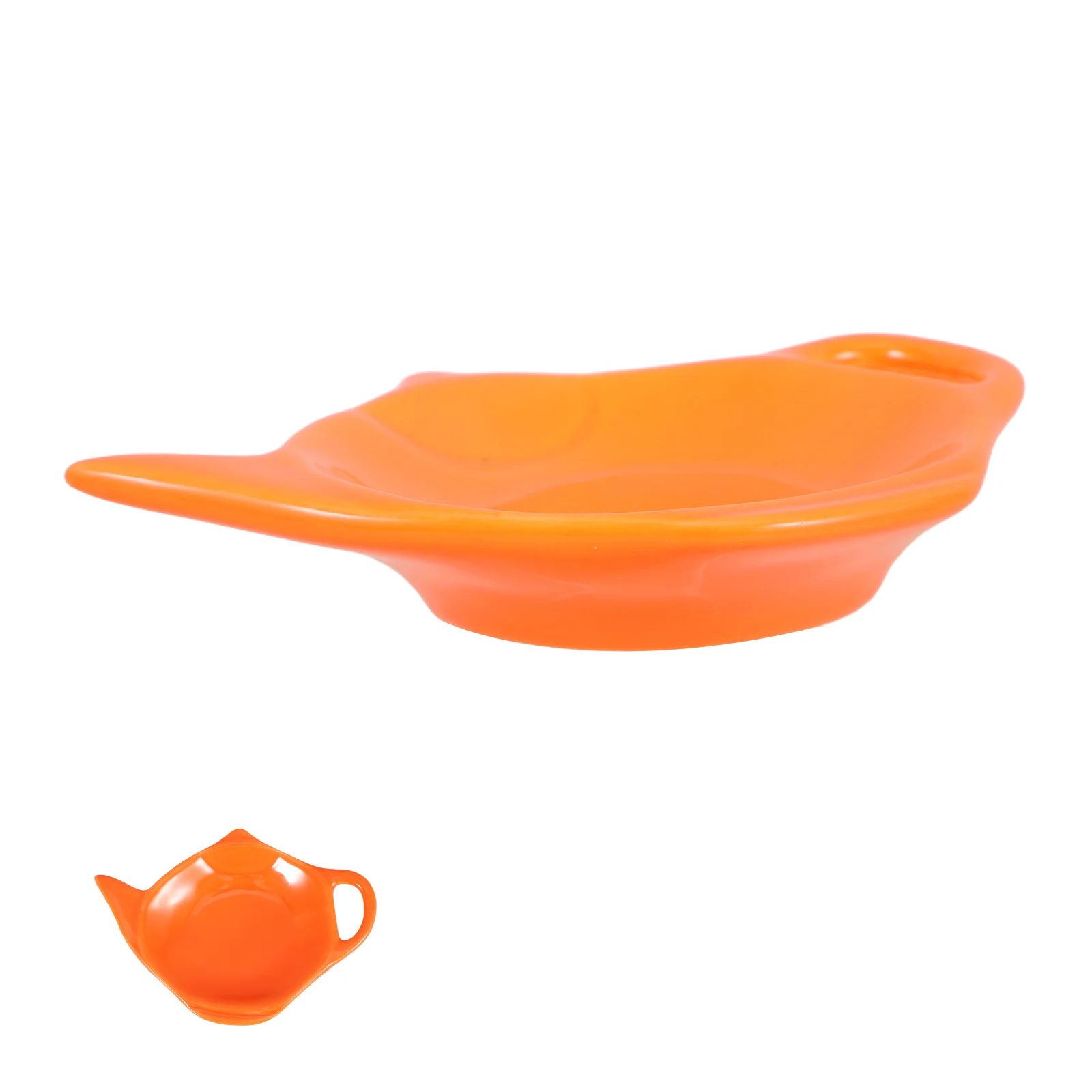 

Teapot-Shaped Ceramic Tea Bag Rest Dish Creative Holder for Teabags Snacks Condiments Cute Decorative Coaster Tray