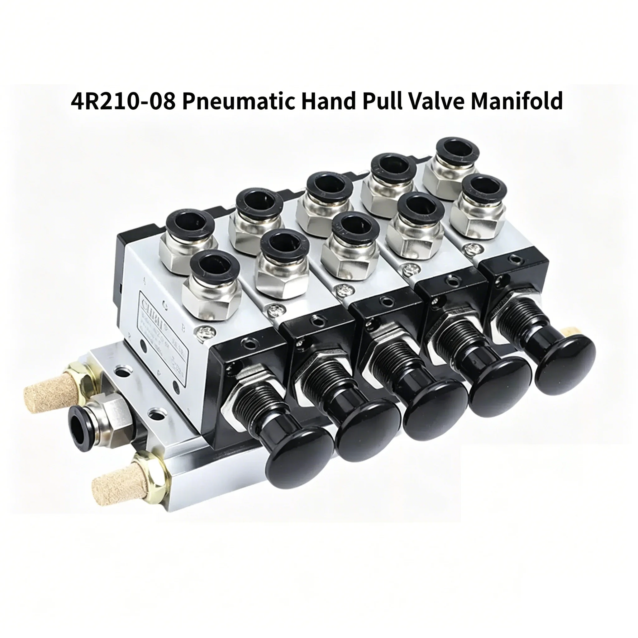 4L210-08 4R210-08 Manual Valve Manifold Stations,Push and Pull Pneumatic Switch of Directional Valve with Fittings