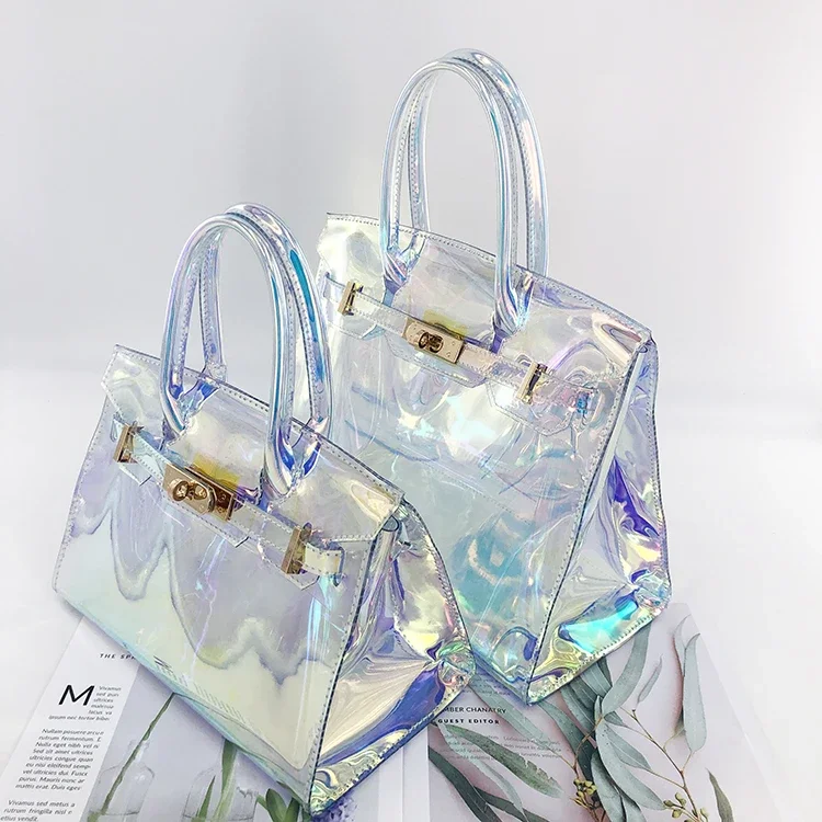 Laser Sympony Hologram Holographic  Clear Sweet Handbags Cool Chic Colorful Fashion Shoulder Bags Valentine\'s Day Gift