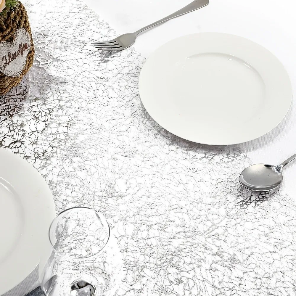Sparkling Glitter Table Runner Luxury Chaotic Pattern Table Cover Rectangular Polyester Gold Table Runner Home Table Decor