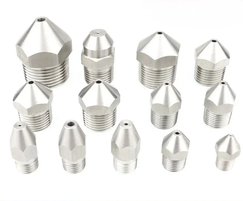 

1/8 "1/4" 3/8 "1/2" BSPT из нержавеющей стали 304, очистка воды под высоким давлением, заостренная линейная насадка, жидкий Spary