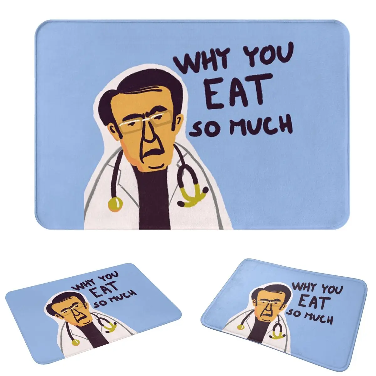Dr Nowzaradan Dr Now From My 600-lb Life Why You Eat So Much Anti-slip Doormat Carpet Rug for Kitchen Entrance Home Room Mats