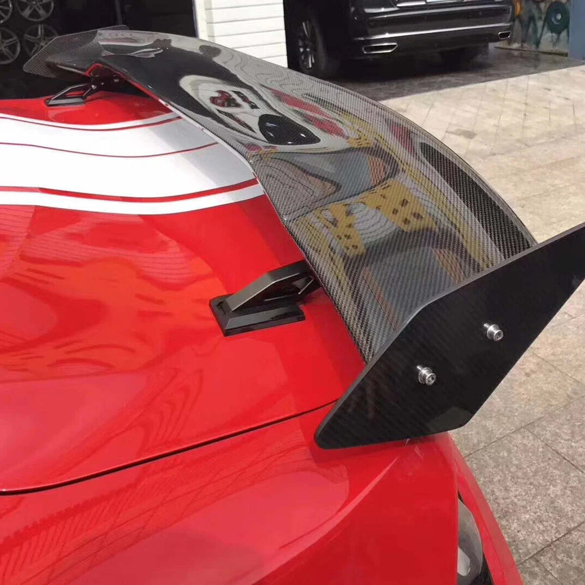 Ala spoiler per bagagliaio posteriore per Ford Mustang GT500 GT Style 2 porte effetto carbonio 15-22