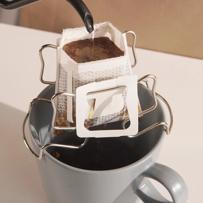 1PC Coffee Filter Holder Portable Reusable Outdoor Tea Filters Dripper Baskets Coffee Ear Drip Filter Paper Bag Shelf
