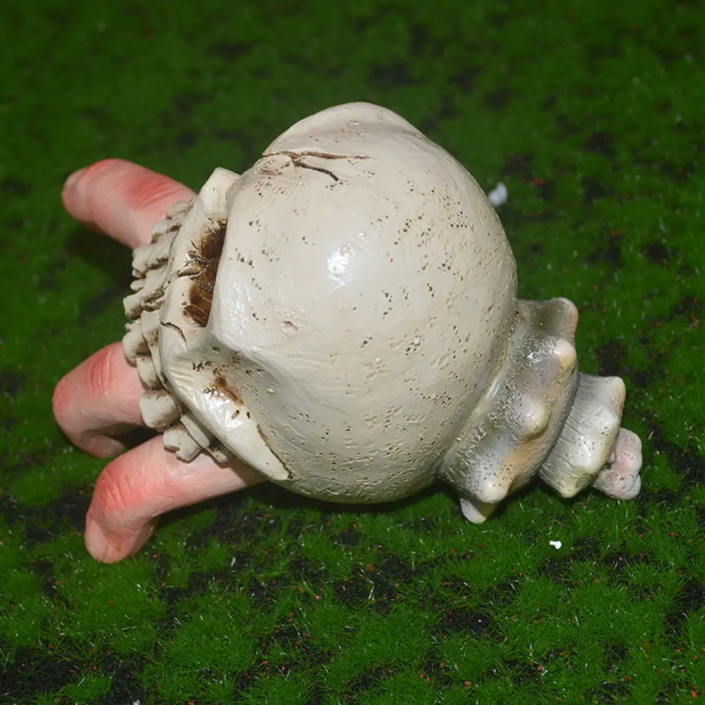 

Halloween Skull Decor Lifelike Realistic Creepy Style Desktop Multi-Function Party Accessory Haunted House Decoration