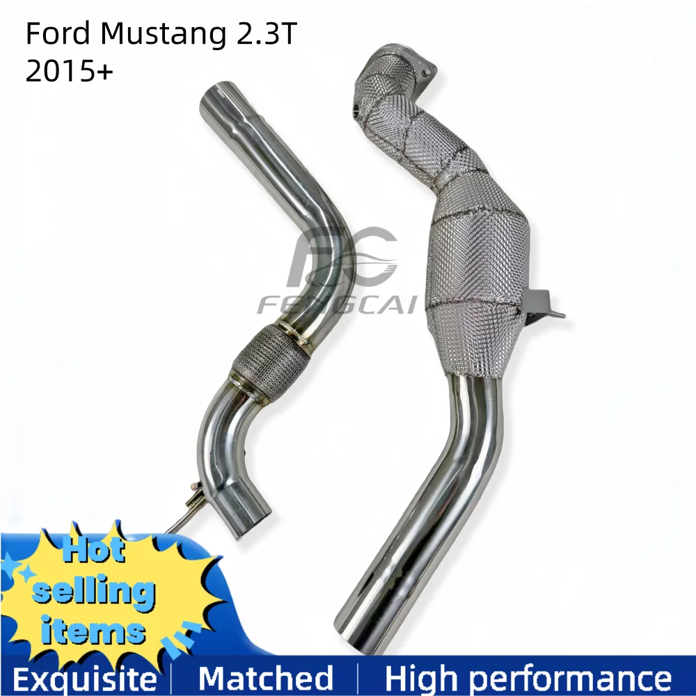 

High flow exhaust pipe for Ford Mustang 2.3T 2015+ Stainless steel exhaust pipes catalytic converter with Cat
