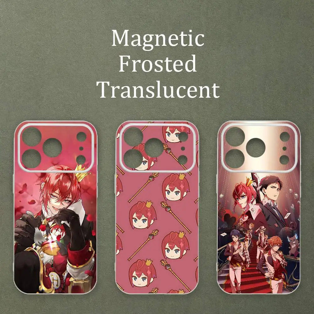 

R-Riddle R-Rosehearts Matte Frosted Semi-transparent Magnetic TPU Case For iPhone 17 11 13 14 15 16 12 Pro Max