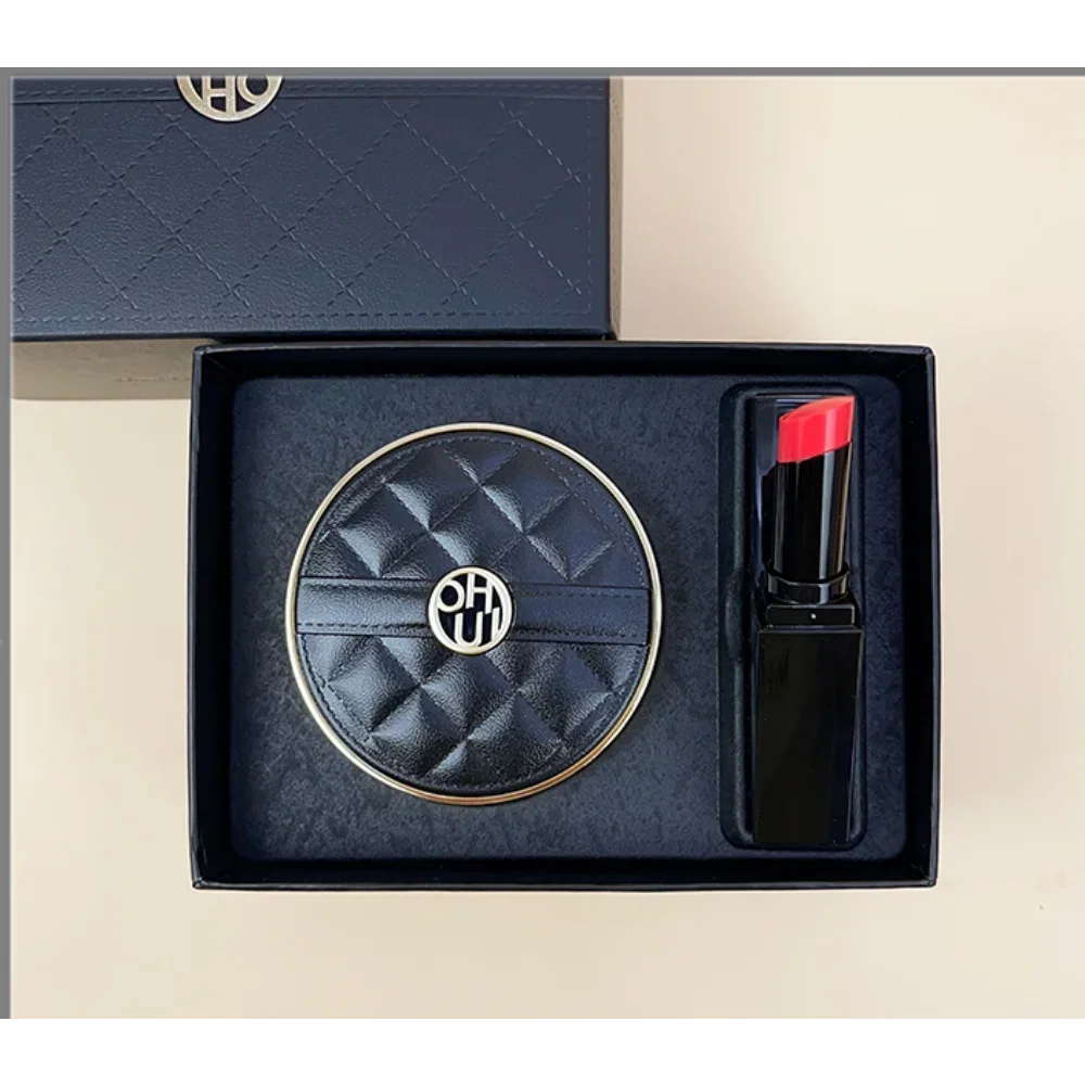 Coreia preto ouro almofada de ar bb fundação creme hidratante com pacote de substituição corretivo de longa duração maquiagem cosméticos