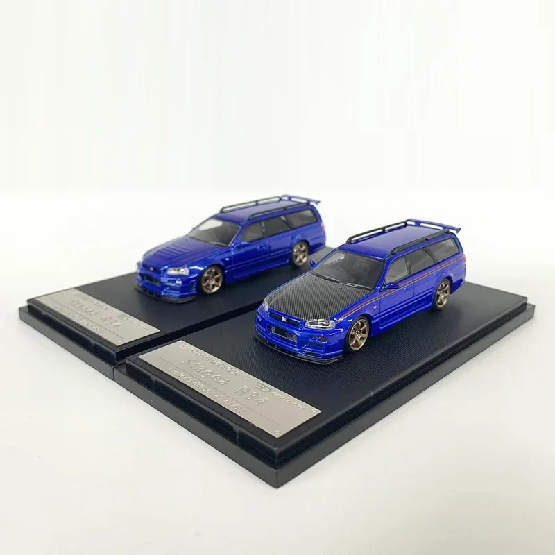 

Уличное оружие 1:64 Stagea R34, литой под давлением автомобильный модельный пакет с багажником на крышу