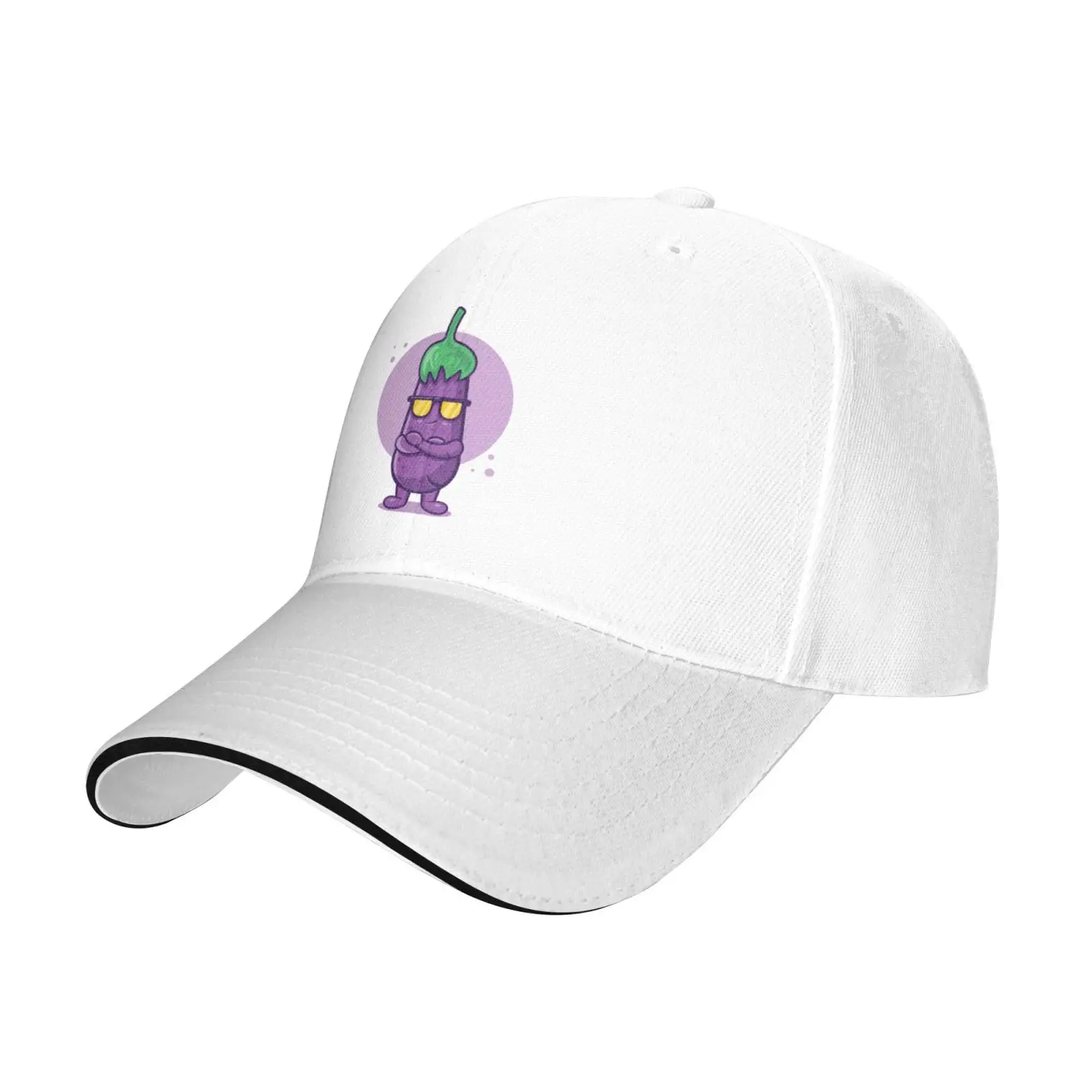 Cool Eggplant Baseball Cap Women Men Hat Adjustable Outdoor Trucker Caps Sun Hats