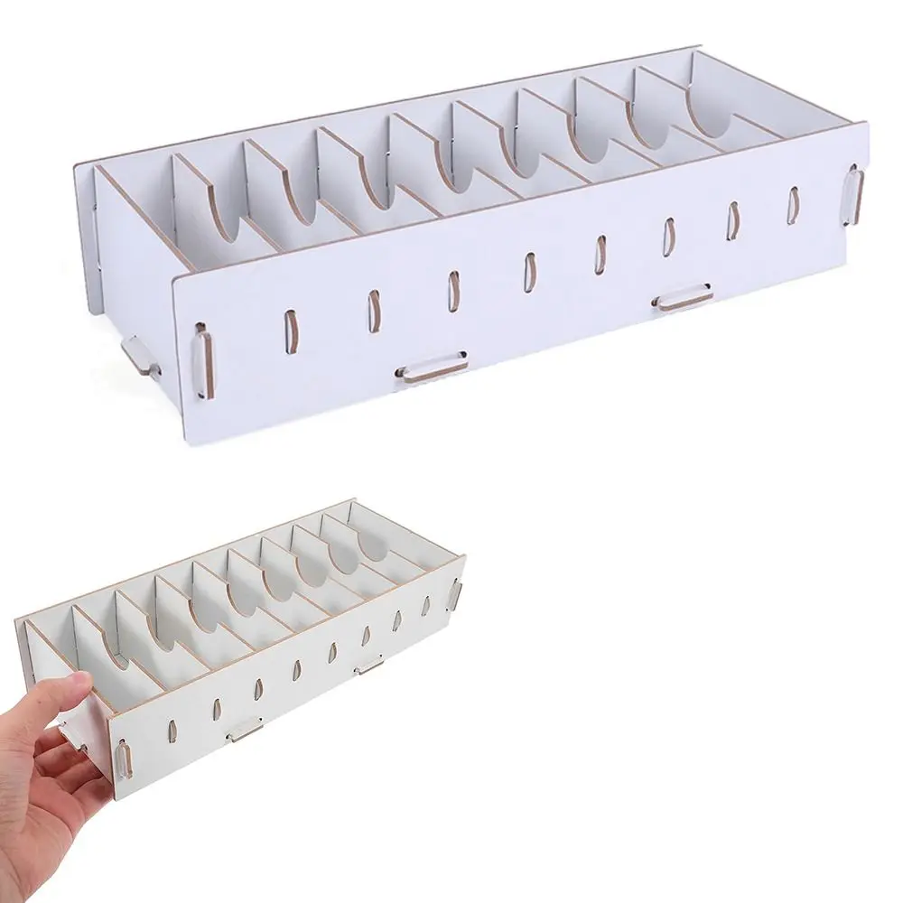 

Unique 9 Grid Business Card Holder Handmade High Stability Name Card Stand Removable Anti-slip Desk Card Organizer Office