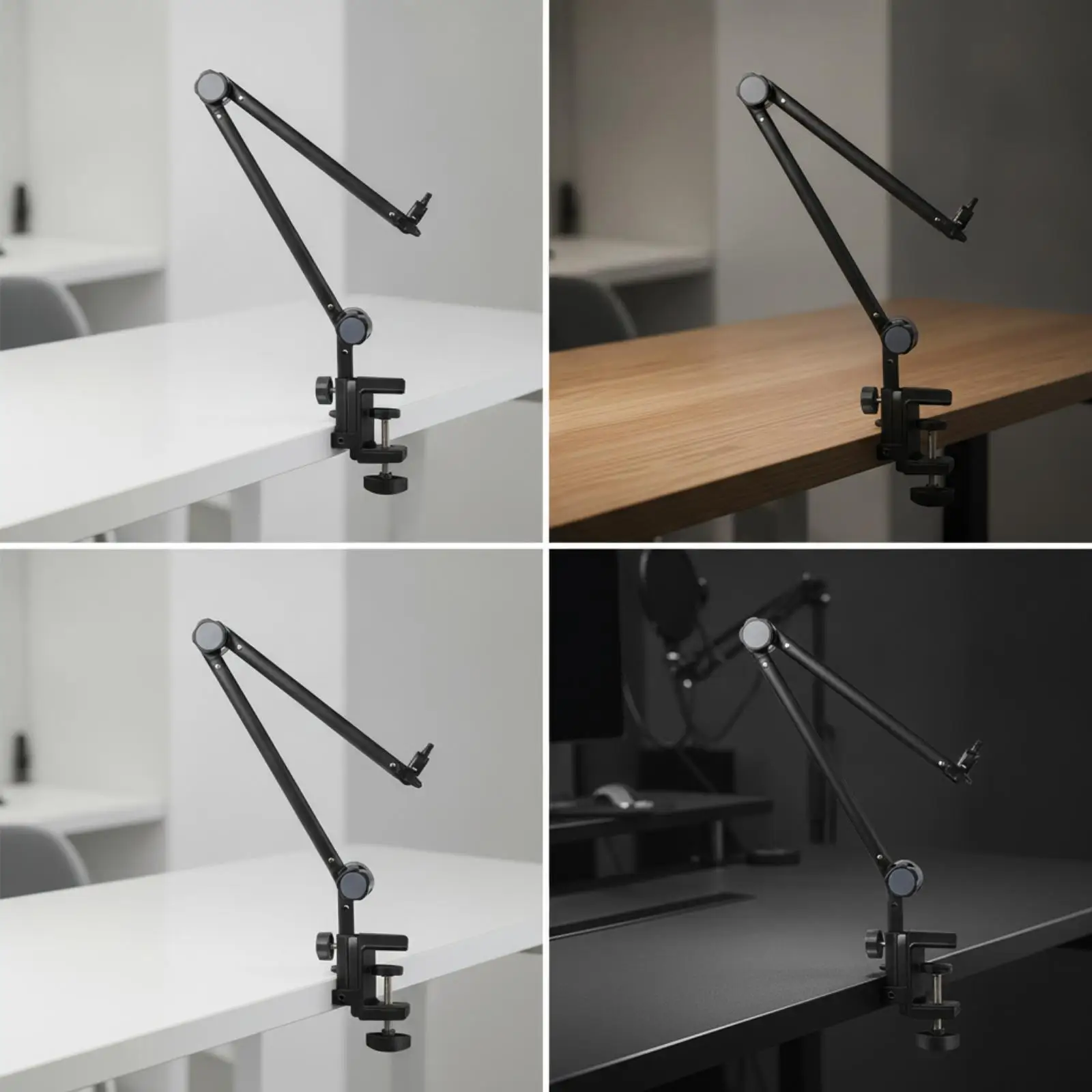 Articulating Mic Arm Arm Hands Desktop Arm Arm with C-Shaped Clamp 360-Degree Rotatable for Content Creators, Podcasters, Voice