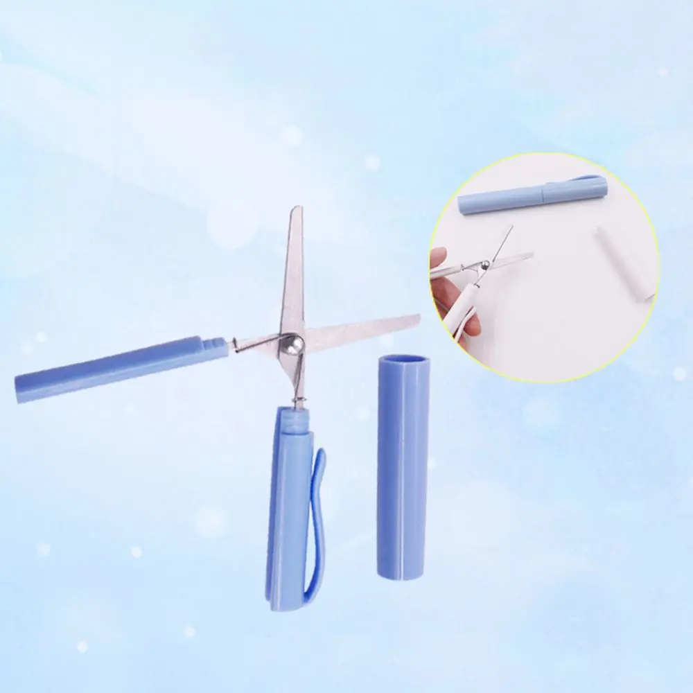 

Portable DIY Stationery Pen Shape Scissors Paper-Cutting Art Tool School Office Supplies Folding Scissors