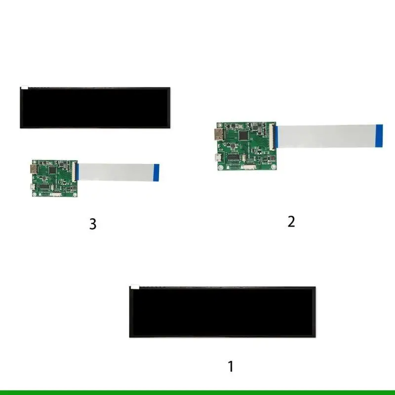 

U55C Computer IPS LCD Screen 1920x480 LCD Display and Driver Board Model CPU LCD Display a Set of Mipi Driver Board